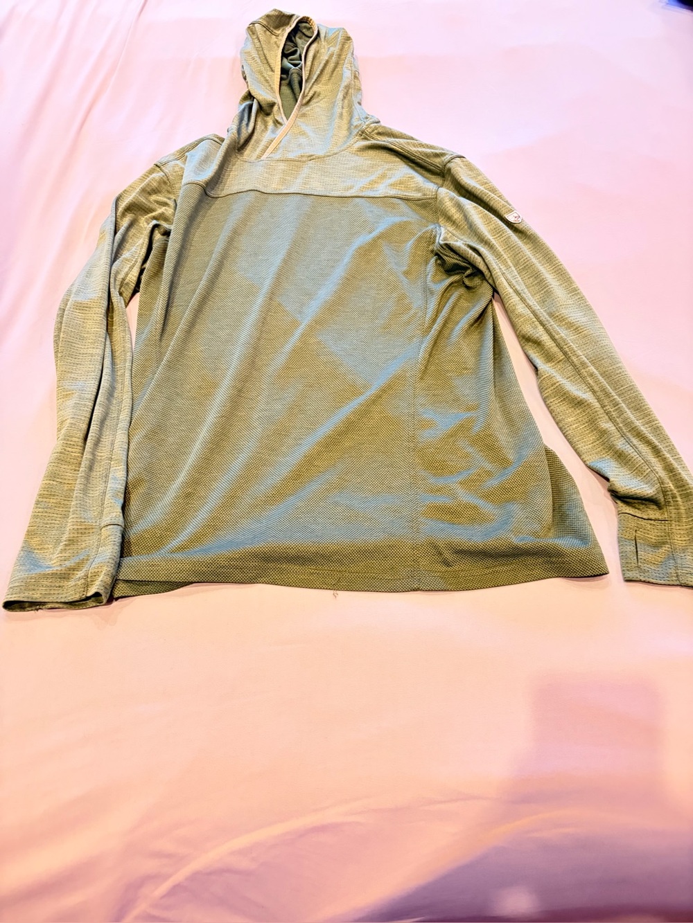 KÜHL Lightweight Performance Hoodie – Men’s Large – Olive Green